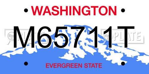 M65711T Washington License Plate