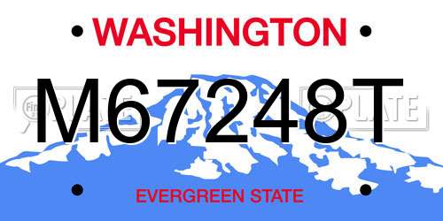 M67248T Washington License Plate