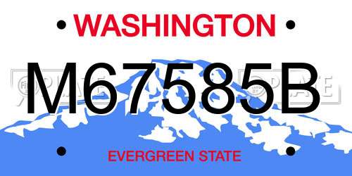 M67585B Washington License Plate