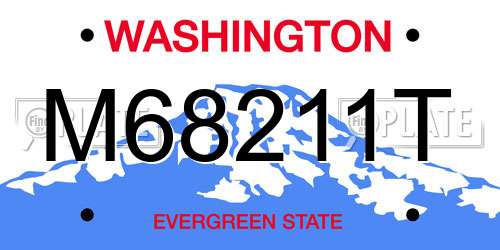 M68211T Washington License Plate