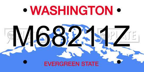 M68211Z Washington License Plate