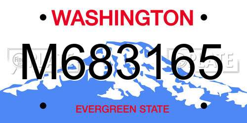 M683165 Washington License Plate