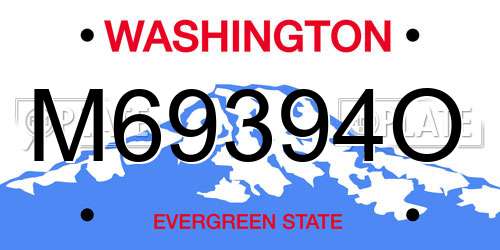M69394O Washington License Plate
