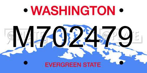 M702479 Washington License Plate