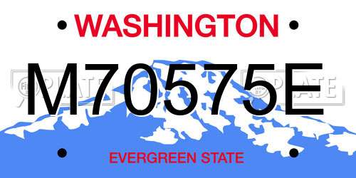 M70575E Washington License Plate