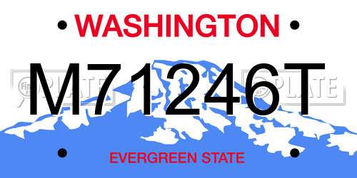 M71246T Washington License Plate