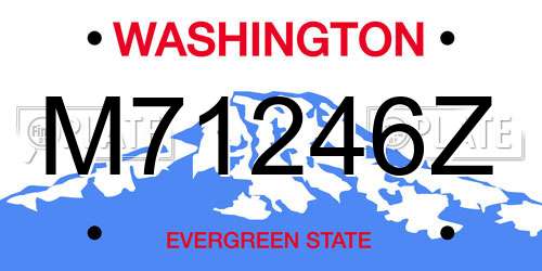 M71246Z Washington License Plate