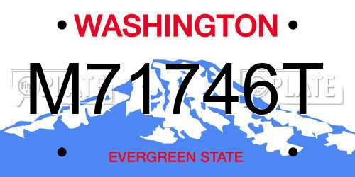 M71746T Washington License Plate
