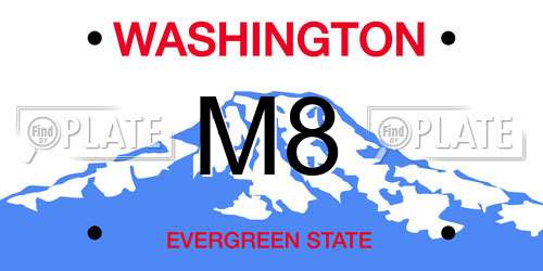 M8 Washington License Plate