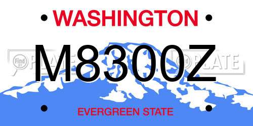 M8300Z Washington License Plate