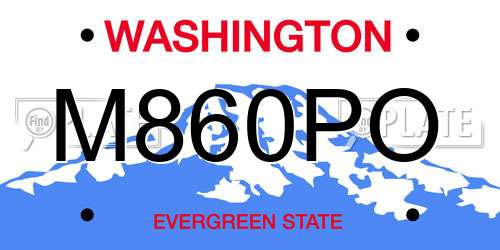 M860PO Washington License Plate