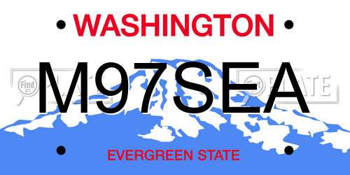 M97SEA Washington License Plate