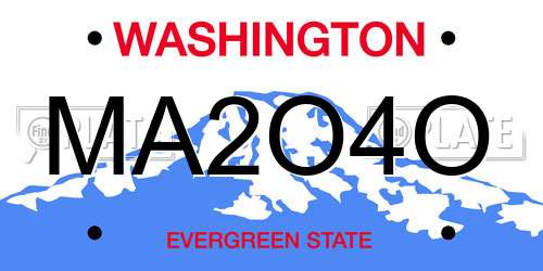 MA2O4O Washington License Plate