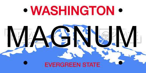 MAGNUM Washington License Plate