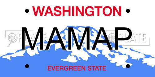 MAMAP Washington License Plate