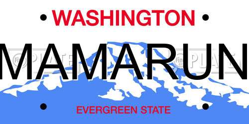 MAMARUN Washington License Plate