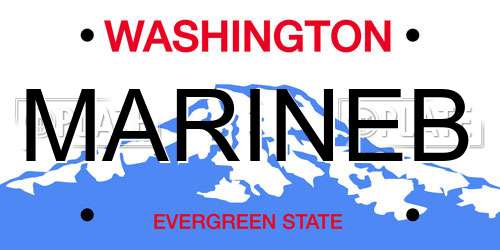 MARINEB Washington License Plate