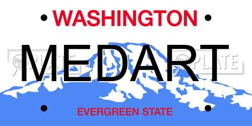 MEDART Washington License Plate
