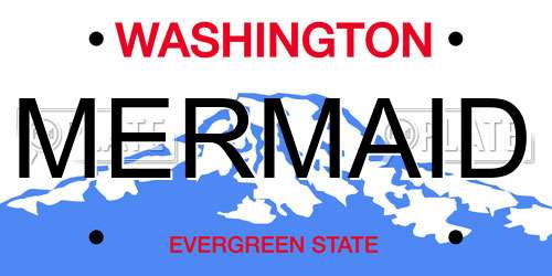 MERMAID Washington License Plate