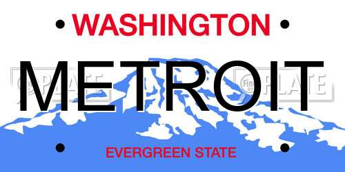 METROIT Washington License Plate