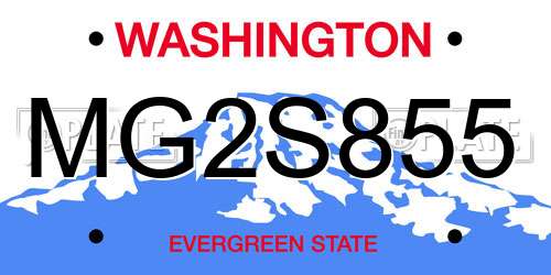 MG2S855 Washington License Plate