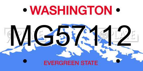 MG57112 Washington License Plate