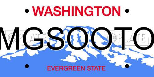 MGSOOTO Washington License Plate