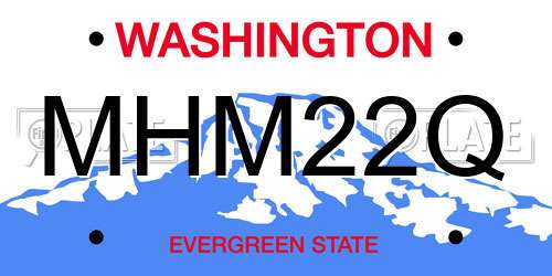 MHM22Q Washington License Plate