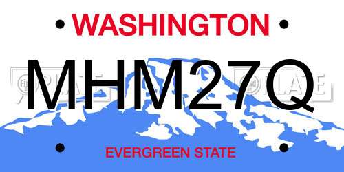 MHM27Q Washington License Plate