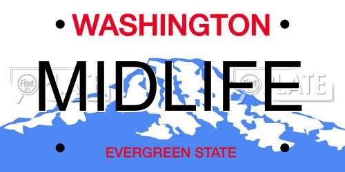 MIDLIFE Washington License Plate