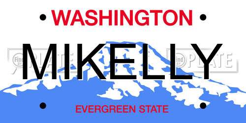 MIKELLY Washington License Plate
