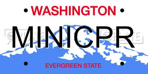 MINICPR Washington License Plate