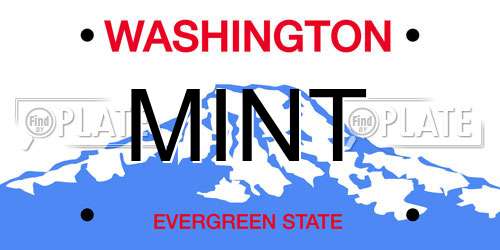 MINT Washington License Plate