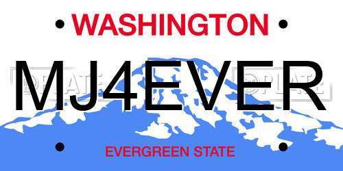 MJ4EVER Washington License Plate