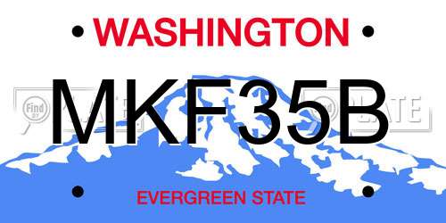 MKF35B Washington License Plate