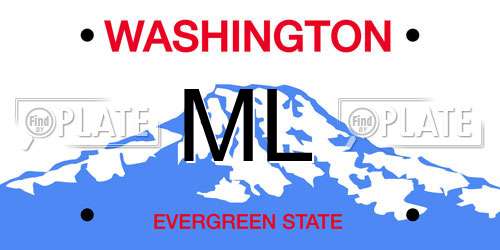 ML Washington License Plate