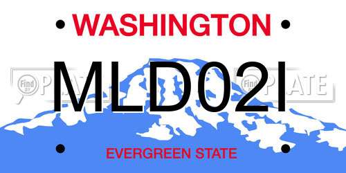 MLD02I Washington License Plate