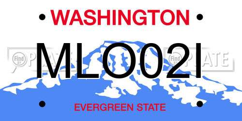 MLO02I Washington License Plate