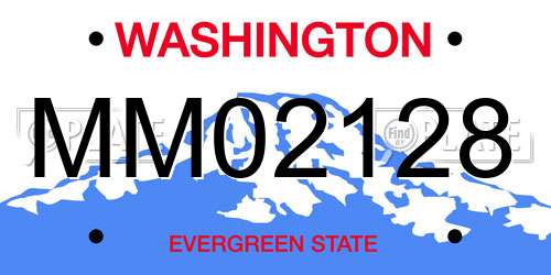 MM02128 Washington License Plate