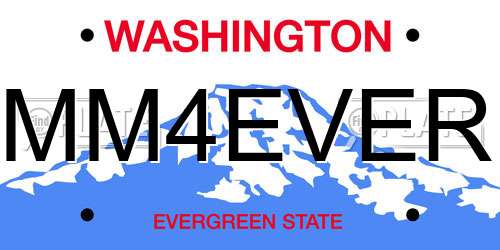 MM4EVER Washington License Plate