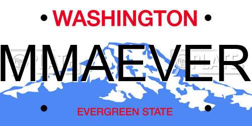MMAEVER Washington License Plate