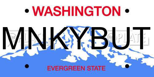 MNKYBUT Washington License Plate