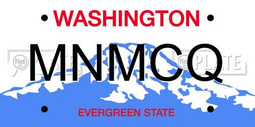MNMCQ Washington License Plate