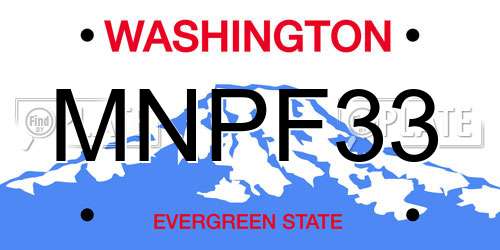 MNPF33 Washington License Plate