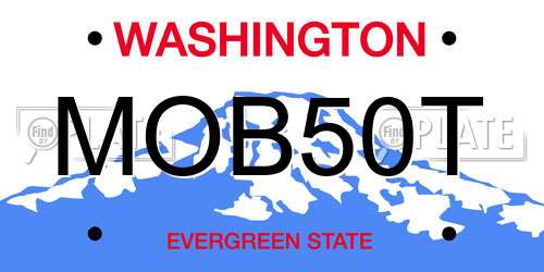 MOB50T Washington License Plate