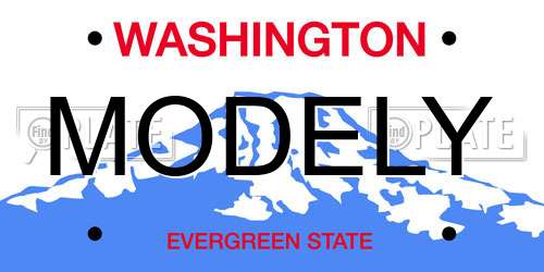 MODELY Washington License Plate