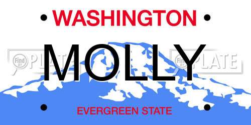 MOLLY Washington License Plate