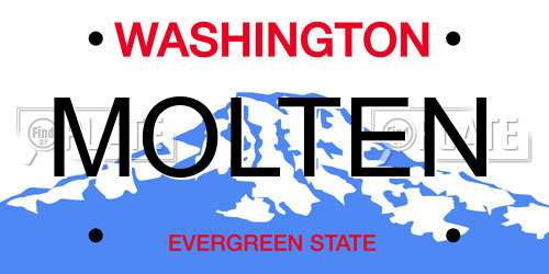 MOLTEN Washington License Plate