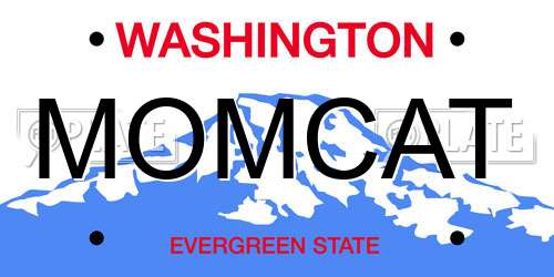 MOMCAT Washington License Plate