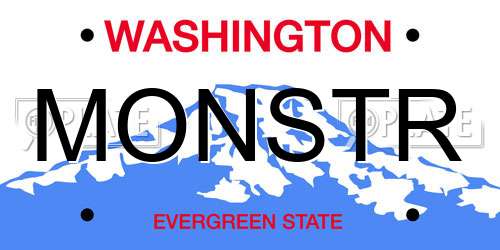 MONSTR Washington License Plate